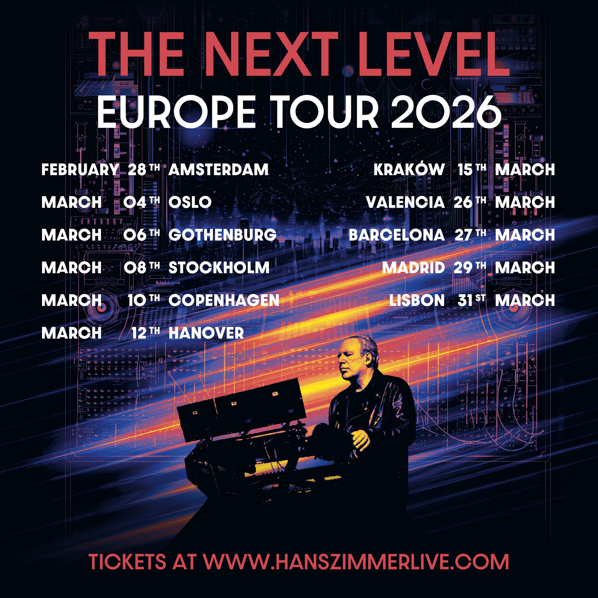 Hans Zimmer The Next Level Tour Poster 2025-2026